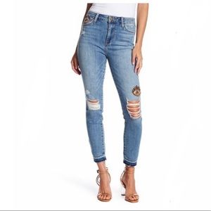 Sam Edelman Stiletto Beaded Eye High Rise Jean